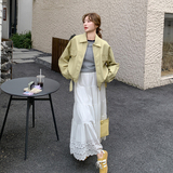 今年流行皮衣外套女2025春季新款韩系小个子时尚炸街机车夹克上衣，女装短外套，2C268