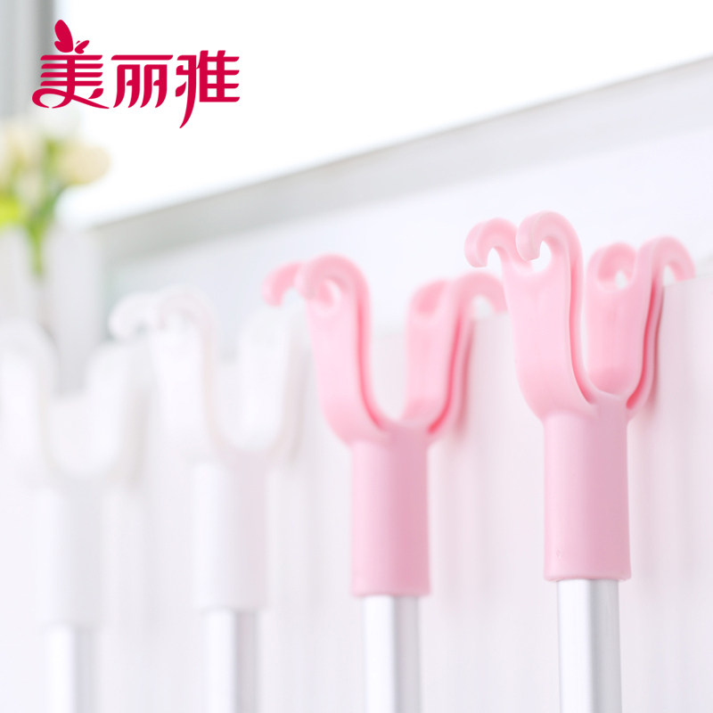 撑衣杆衣叉杆可伸缩铝合金家用长款宿舍晾晒衣杆丫叉挑挂取衣服架