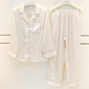 安之伴睡衣2026春夏女士纺丝竹叶提薄款绵绸高级感时尚家居服套