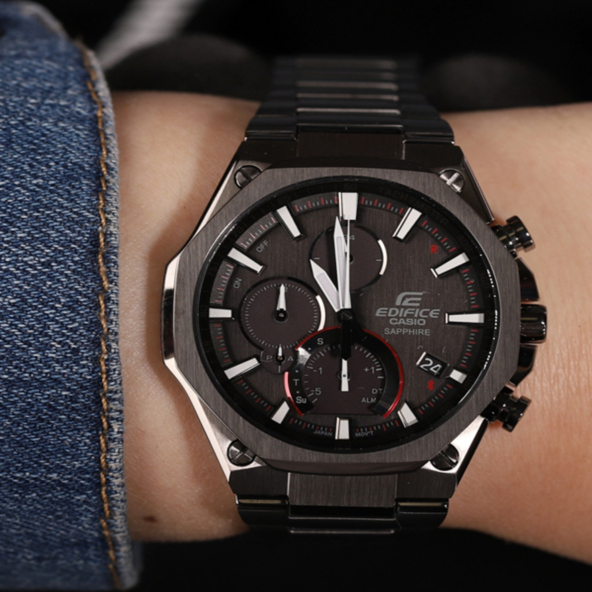 卡西欧手表男金属农家橡树