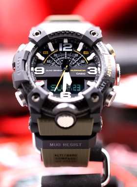 卡西欧手表男G-SHOCK三代小泥王蓝牙三重感应碳纤维GG-B100-1A3