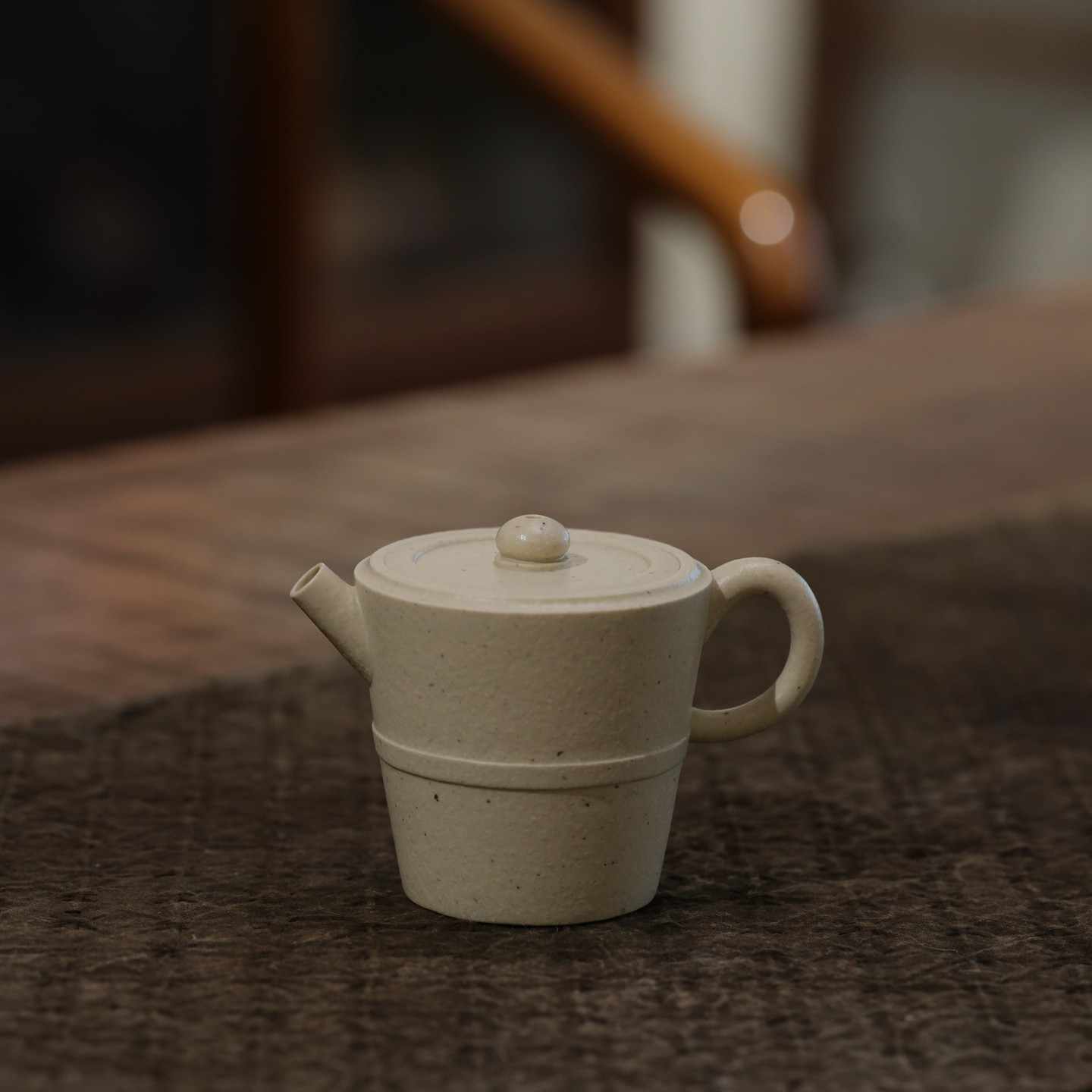 宜兴紫砂 指砂记 云柱巨轮 白玉段 108cc小容量泡茶茶具