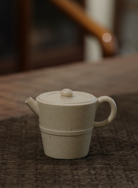 宜兴紫砂 指砂记 云柱巨轮 白玉段 108cc小容量泡茶茶具