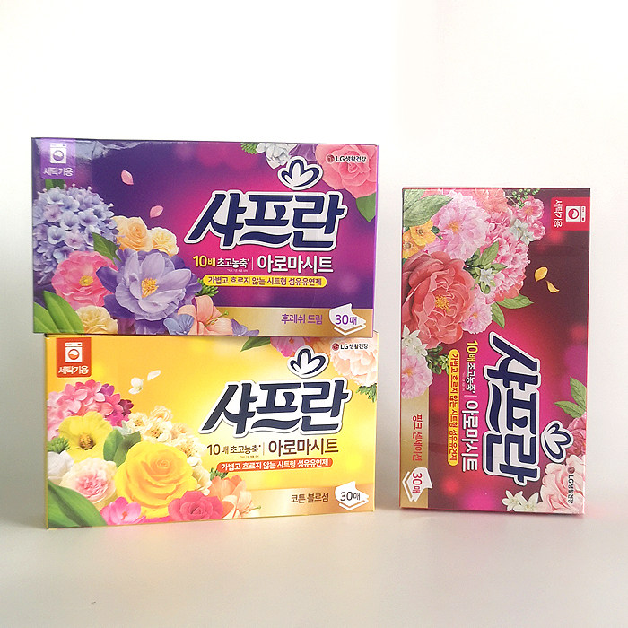 箱起另询韩国进口LG舒福兰衣物柔顺纸防静电除异味持久留香30抽