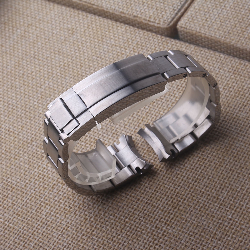 适配劳力士手表带钢带款黑绿水鬼潜航者型钢表链男不锈钢配件20mm