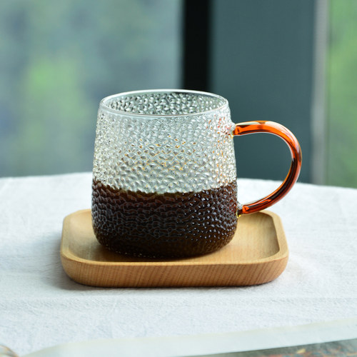 美式咖啡杯可加热锤纹杯带把手