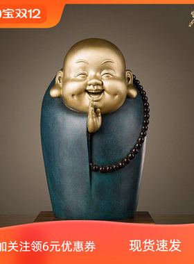 铜师傅全铜中式玄关摆件人物礼品