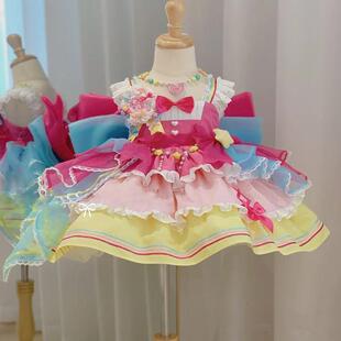 女童洛丽塔公主裙吊带无袖春秋夏季连衣裙洋装儿童生日礼蓬蓬裙