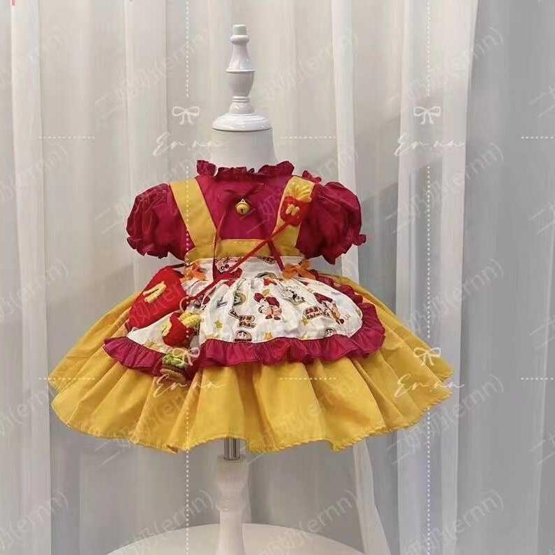 蜡笔小新cos服女童洛丽塔lolita公主裙儿童连衣裙生日裙手作裙