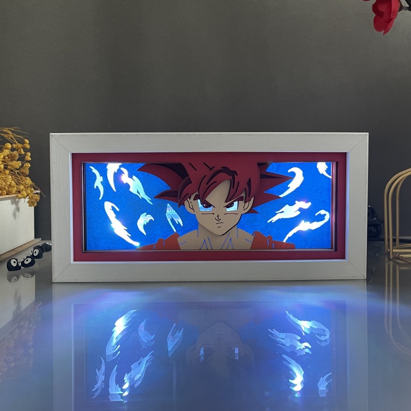 动漫七龙珠赛亚人孙悟饭纸雕灯