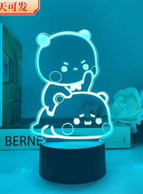 现货一二布布usb小夜灯led卡通动漫手办周边卧室可爱摆件生日礼物