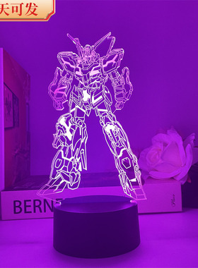 现货高达独角兽UC机动战士usb小夜灯手办周边RGB摆件男孩生日礼物