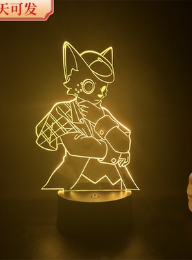 现货神探迈克狐手办周边模型可爱亚克力送朋友闺蜜礼物氛围小夜灯