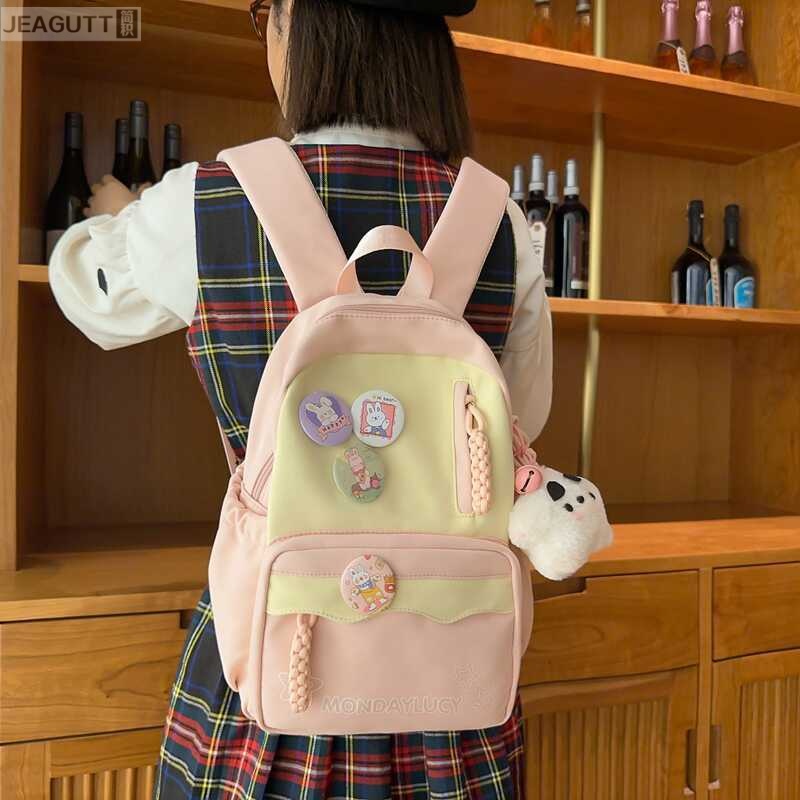 日系ins小号书包女生学生简约百搭少女学院风迷你双肩包轻便背包