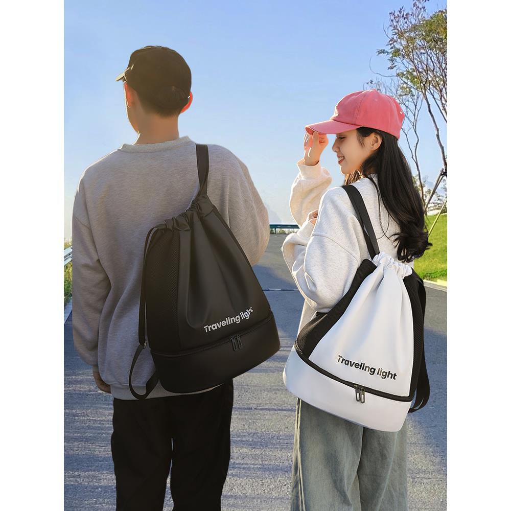 新款健身包女干湿分离大容量短途旅行包轻便男款训练双肩游泳背包