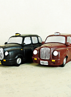 复古做旧老爷车树脂存钱罐摆件