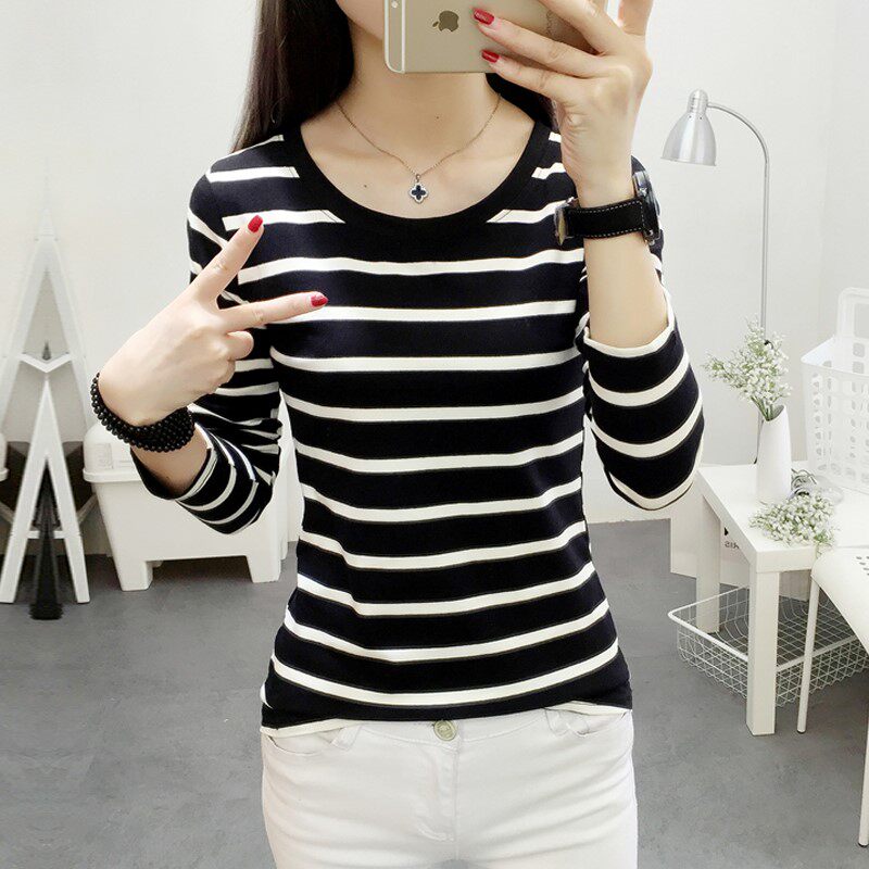 休闲青春外穿优雅秋季小衫百搭中长款女人夏天长袖t恤春季白上衣|msdalam kategori Butik wanita / wanita, baju-T - dari Buy2taobao.com untuk memberikan perkhidmatan ejen Taobao profesional membeli