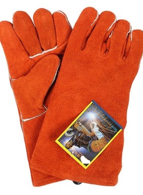 威特仕牛二层电焊工烧焊全牛皮耐高温CE石油电焊户外EN12477手套