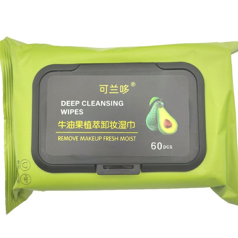 可兰哆水润亲肤卸妆湿巾60片一次性眼唇部卸妆棉深层清洁便携