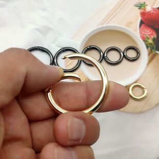 金属环弹簧扣圆环扣圆圈扣钥匙圈开口环包包扣包包配件五金挂钩扣