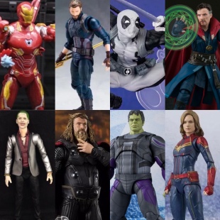复仇者联盟手办钢铁侠蜘蛛侠美国队长绿巨人雷神小丑惊奇队长模型