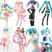 初音未来手办miku兔耳粉樱花雪仙鹤四季 和服圣诞赛车可动美女模型