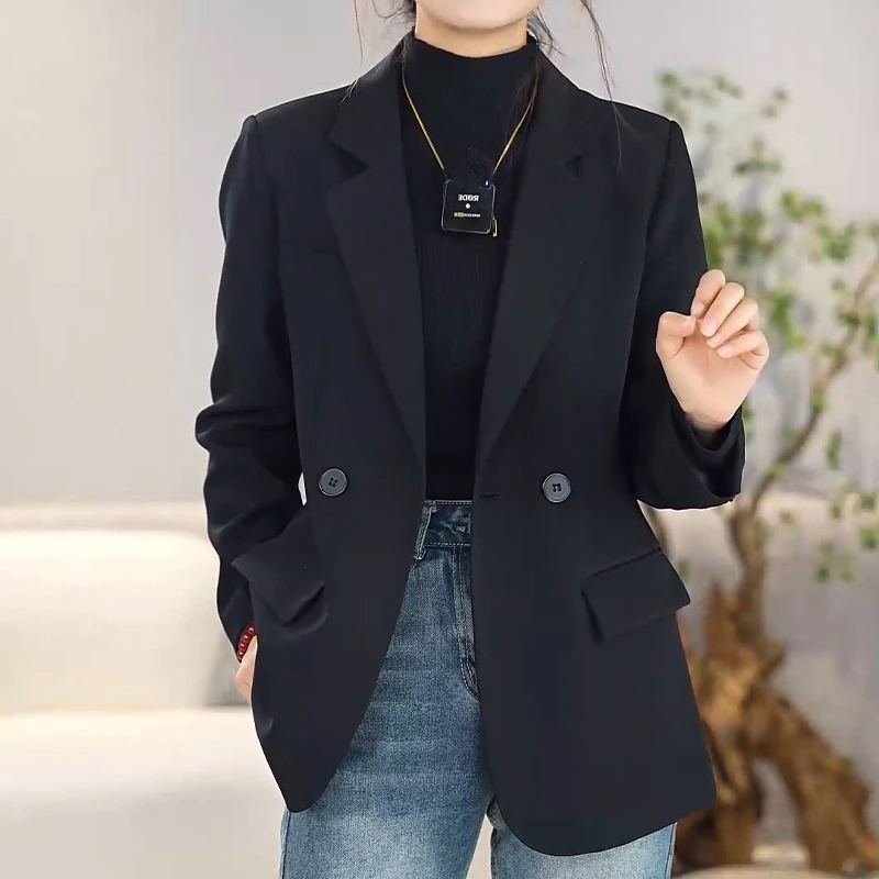 春秋新款通勤单排扣女小西装