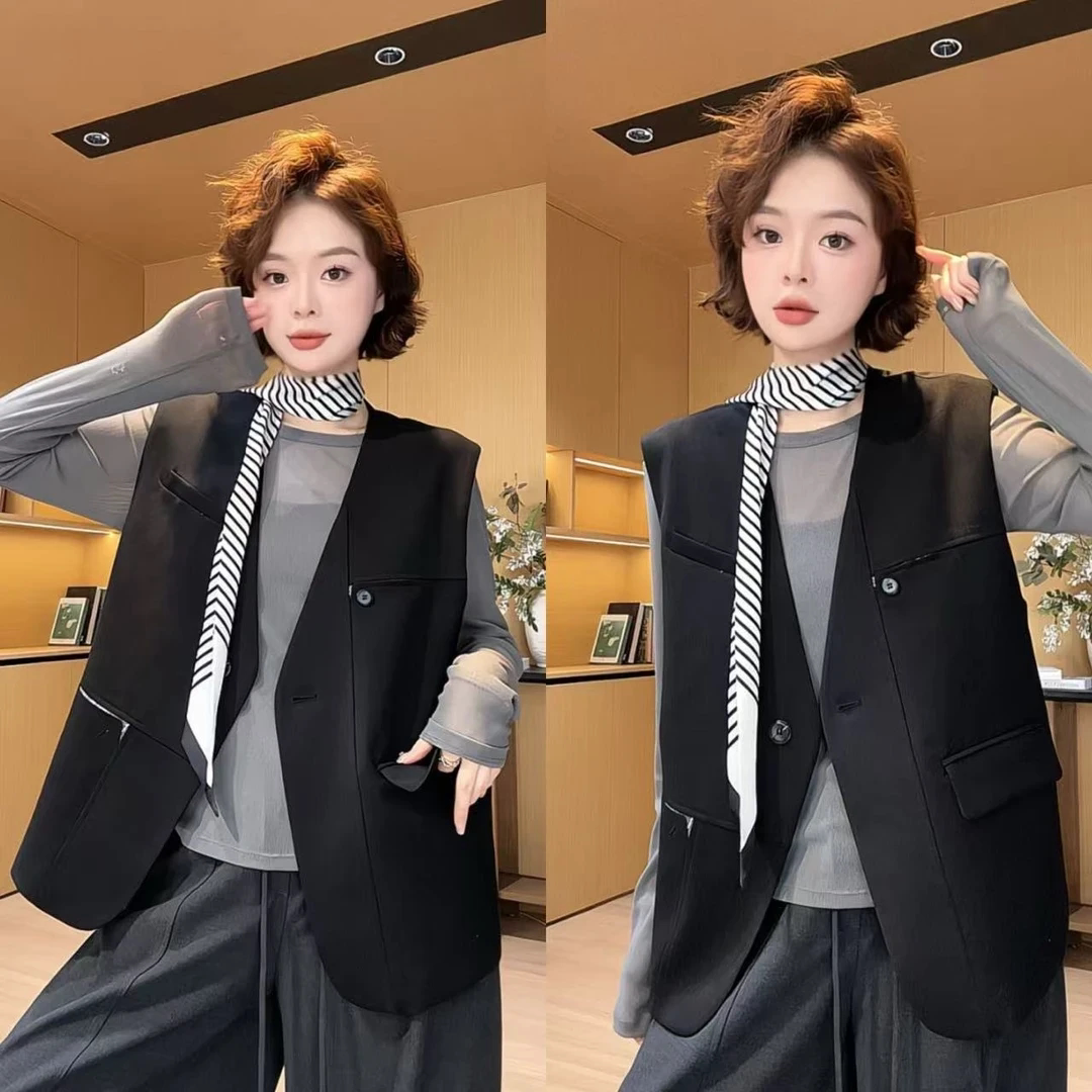 2026春夏蕾丝内里西装马甲上新