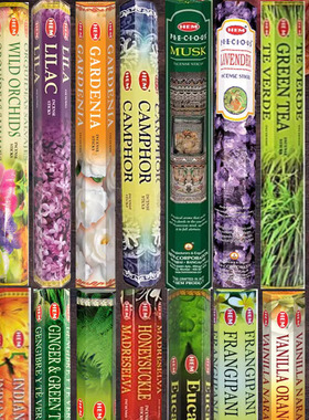 HEM熏香进口印度线香松树绿茶印度香料百合薰衣草净化空气安神