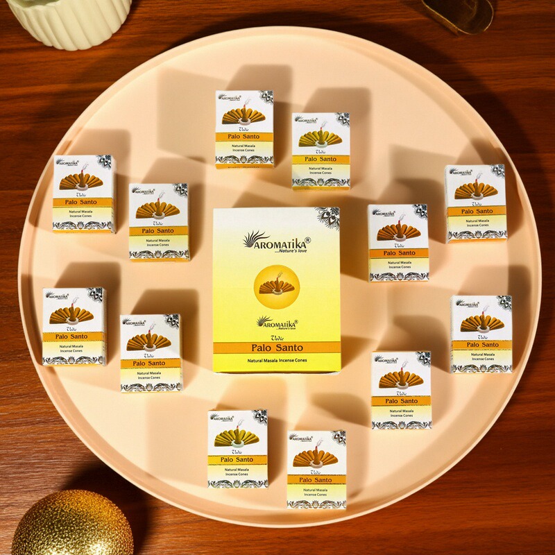 印度Aromatika进口高端手工秘鲁圣木塔香香锥熏香正品家用