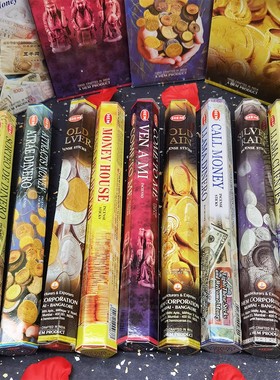 HEM熏香印度进口手工香薰财神香财富线香净化空气舒缓精神家办公