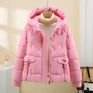 2025年冬季新款棉衣外套女短款韩版宽松连帽棉袄加厚保暖羽绒棉服