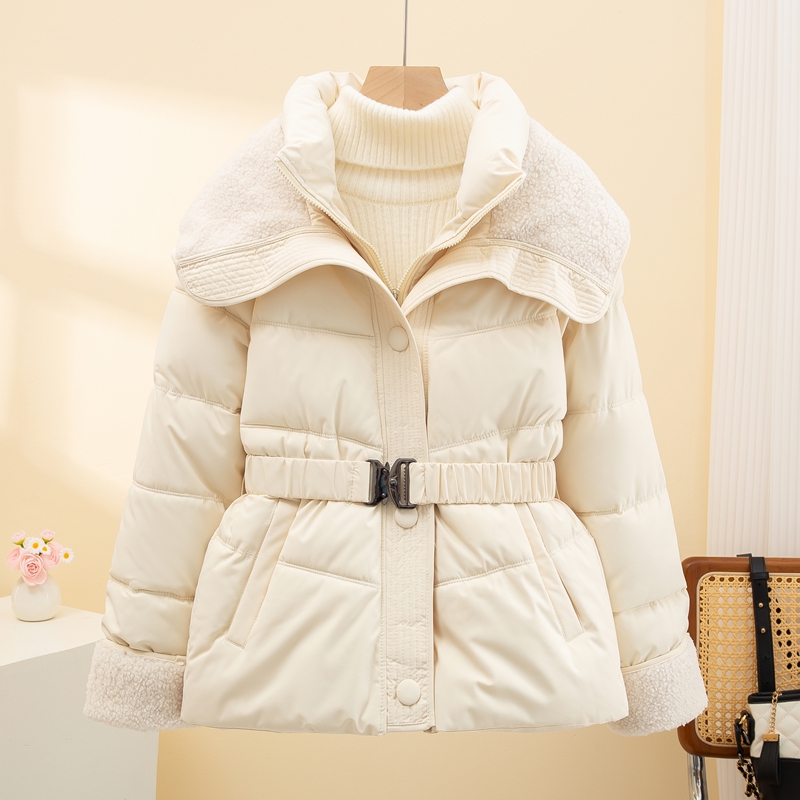 时尚羽绒棉服女2025冬季新款设计感洋气收腰显瘦气质短款棉衣外套