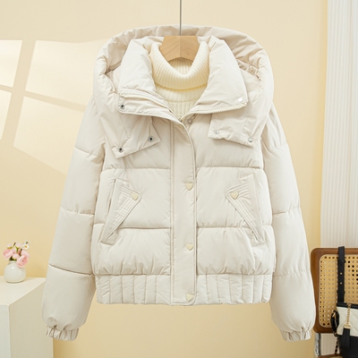 白色羽绒棉服女2025新款冬季爆款洋气小个子棉袄加厚棉衣短款外套