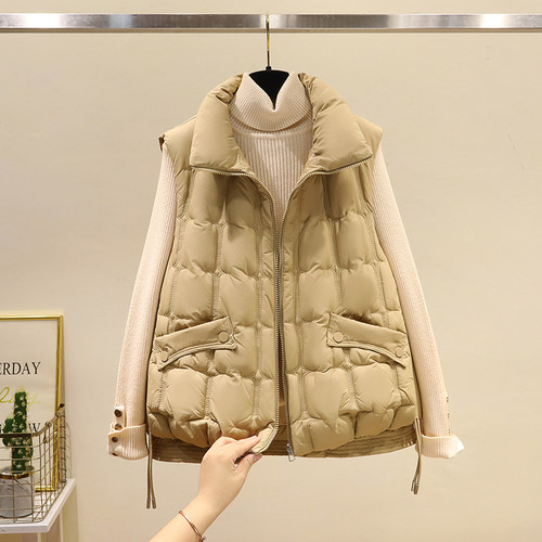 棉服马甲女2025年新款冬季坎肩韩版休闲小众棉袄立领棉衣马夹外套