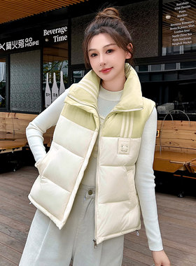 韩版洋气女士背心马甲秋冬立领棉服新款百搭外套时尚显瘦保暖坎肩