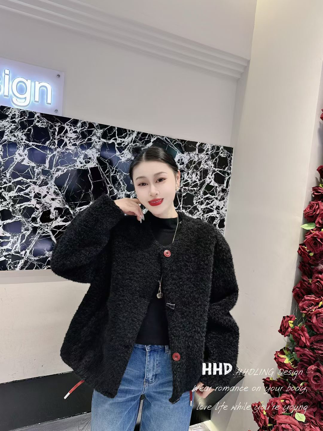 2026冬季新韩版时尚百搭显瘦女潮圆领长袖颗粒绒短外套女毛毛上衣,女装/女士精品,短外套,淘宝优惠券,粉丝福利购,淘宝优惠卷