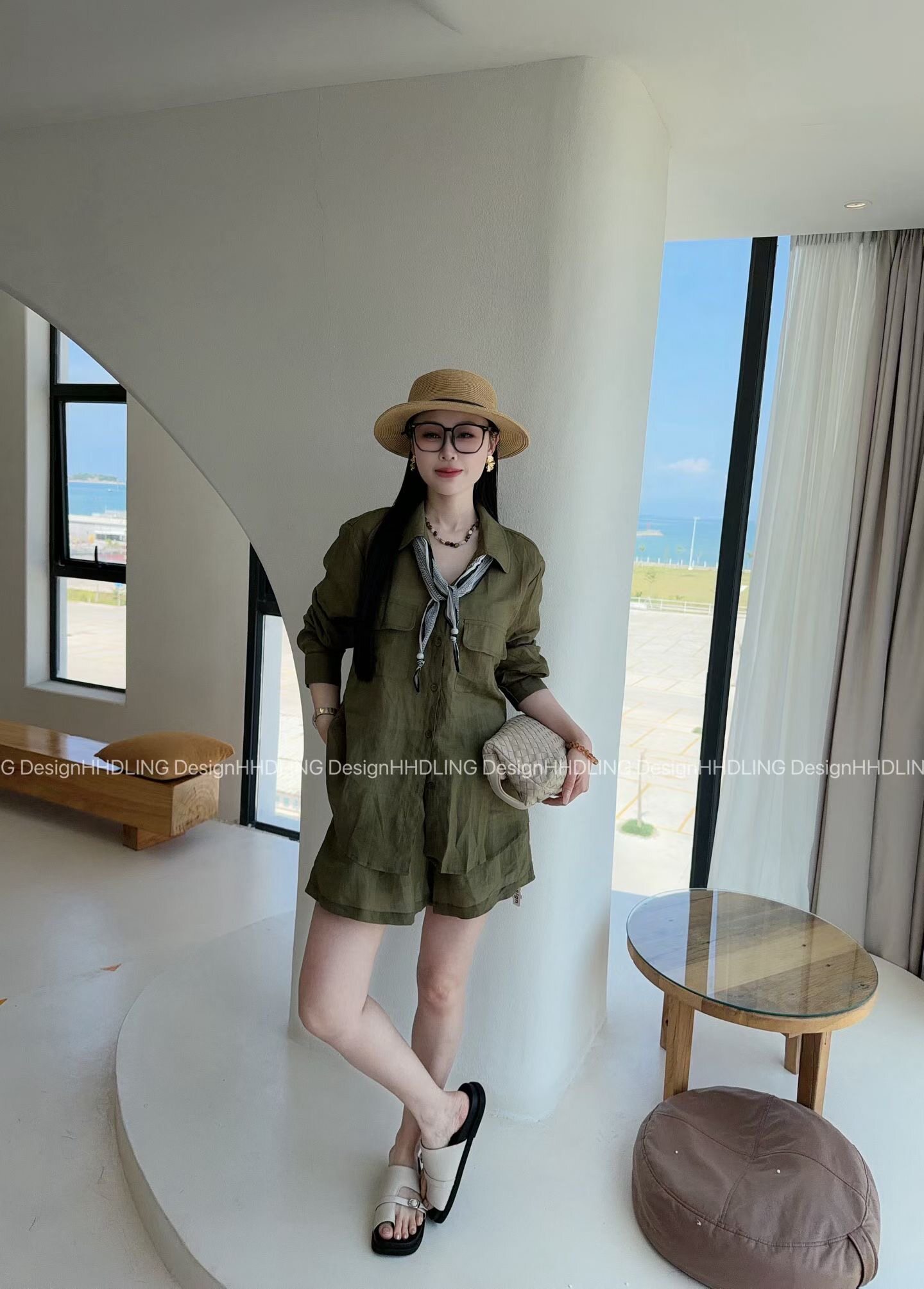 2026夏季新款韩版时尚百搭显瘦女翻领衬衫+短裤两件套女时尚套装