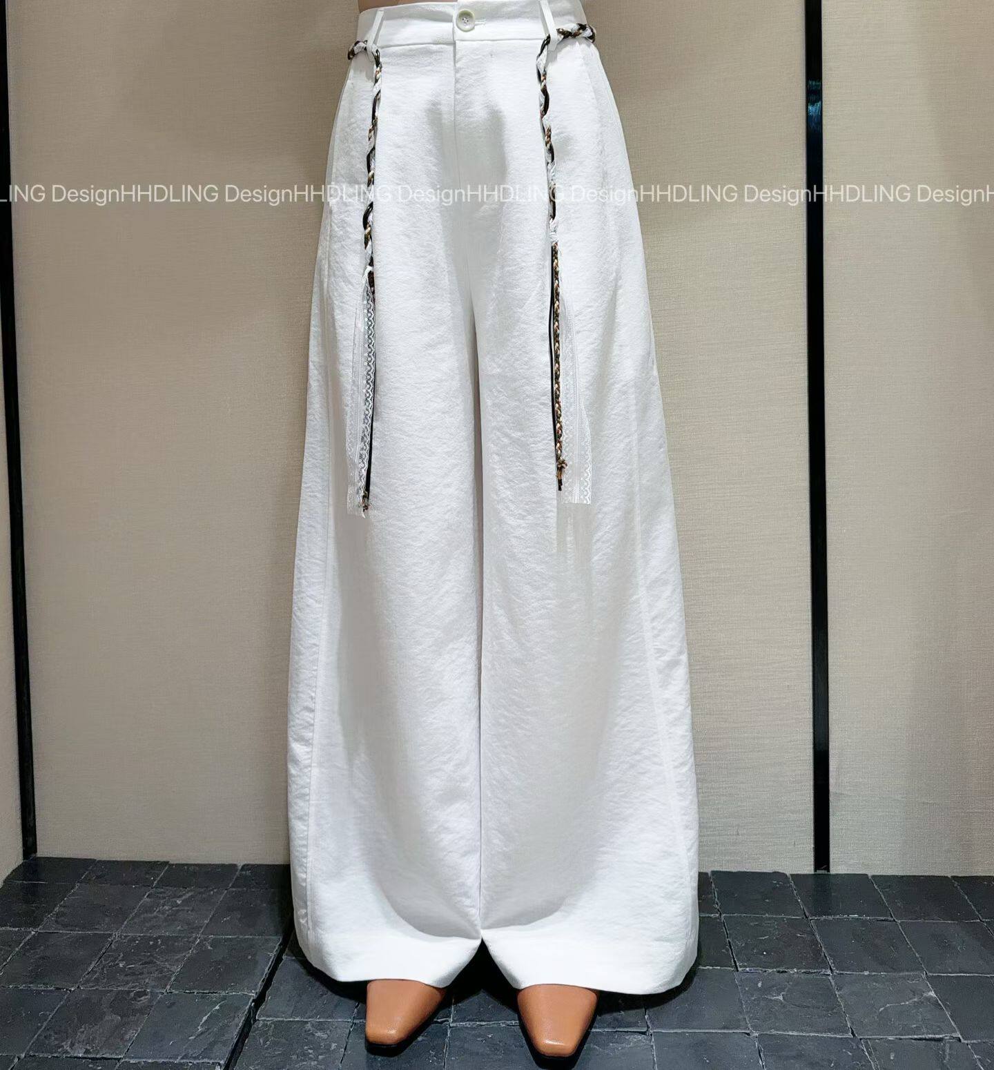 2026夏季新款韩版时尚百搭显瘦女潮高腰系带休闲裤女潮阔腿裤女潮