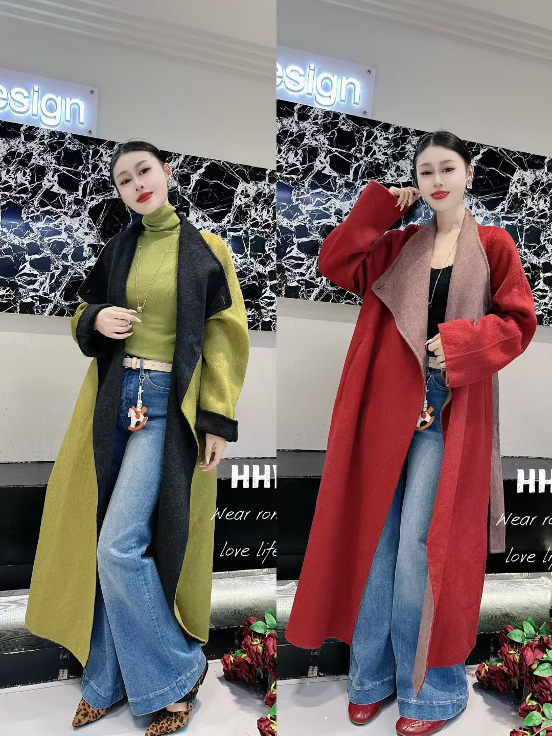 2026冬季新韩版时尚百搭显瘦女潮翻领长袖双面羊绒大衣女外套,女装/女士精品,毛呢外套,淘宝优惠券,粉丝福利购,淘宝优惠卷