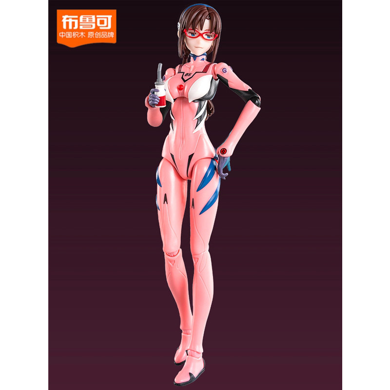 布鲁可积木人新世纪福音战士绫波丽奇迹版真希波周边模型拼装手办