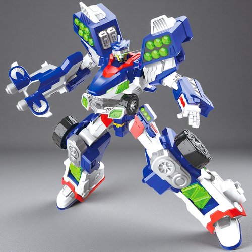 迷你特工队超威能量巨鲨机甲变形