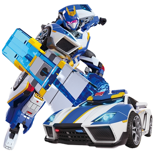 炫卡斗士炫蓝闪电变形机器人金刚机甲玩具儿童男孩玄旋卡战士绚烂