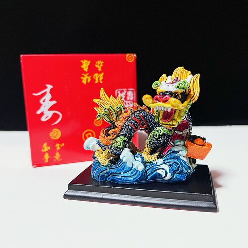 手工彩绘十二生肖龙摆件龙年特色胶脂陶中式工艺品新年小礼品伴手