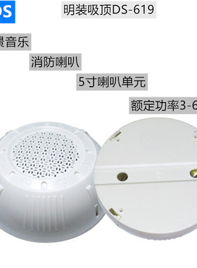 TADS迪声DS-619明装吸顶音箱喇叭天花板3-6W消防背景音乐广播音响