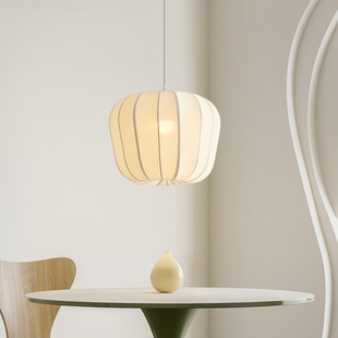 奶油风吊灯法式 中古艺术餐厅卧室客厅民宿布艺北欧ins简约灯 新款