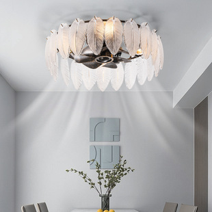 北欧个性 房间吸顶风扇灯创意树叶造型卧室风扇灯中山电扇灯具厂家