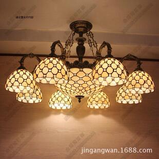 简约大气创意玻璃灯酒店灯具 客厅灯 美式 吊灯铁艺餐厅卧室灯欧式