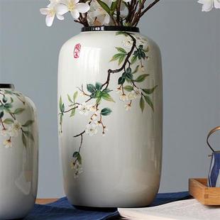 陶瓷花瓶摆件客厅玄关中国风花艺居家室内创意大号简 墨斗鱼中式
