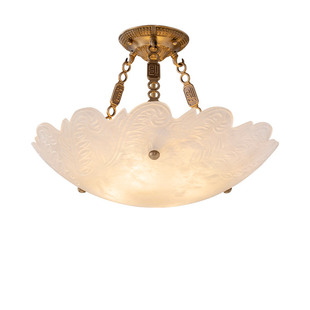 新中式 全铜吸顶灯简约走廊过道云石灯禅意书房家居卧室圆形灯具